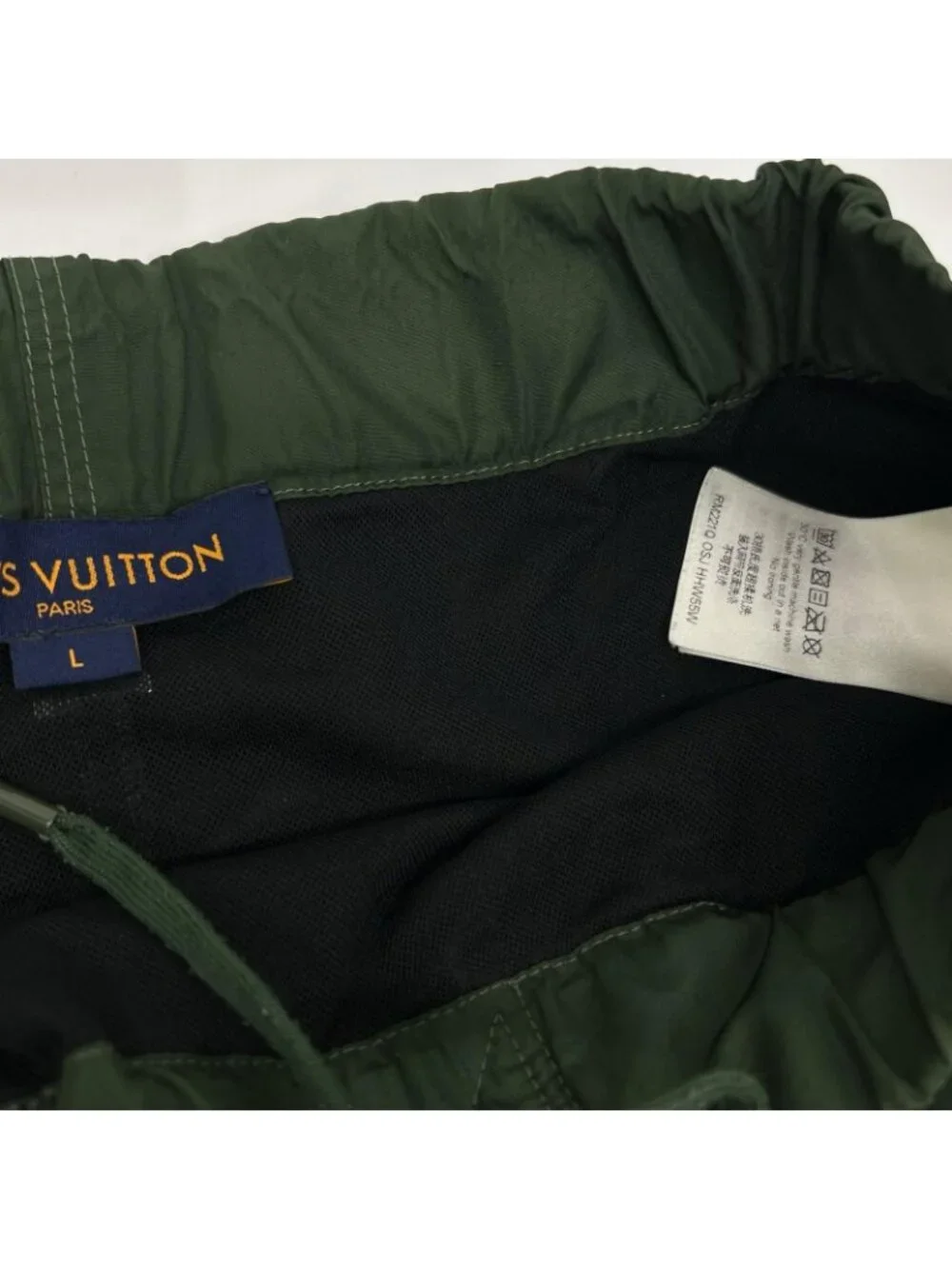 Louis Vuitton Osj Green Nylon Pocket Monogram Board Shorts